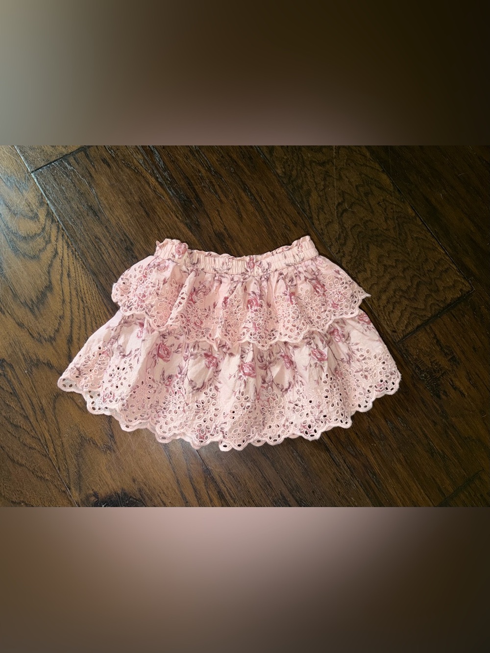 Girl's Gap x LoveShackFancy floral flippy mini skirt size 5, EUC